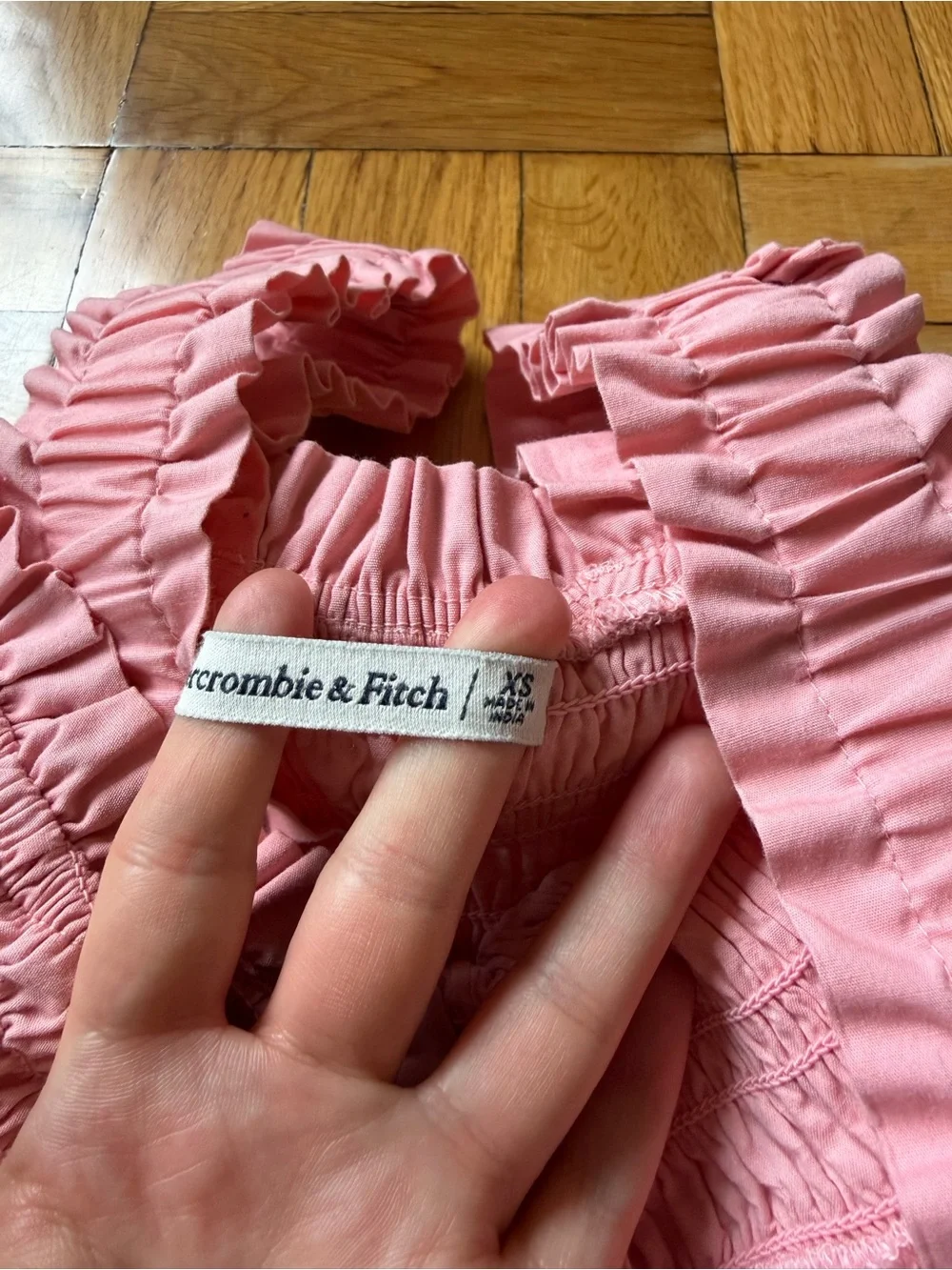 Abercrombie Pink Tiered Maxi Dress